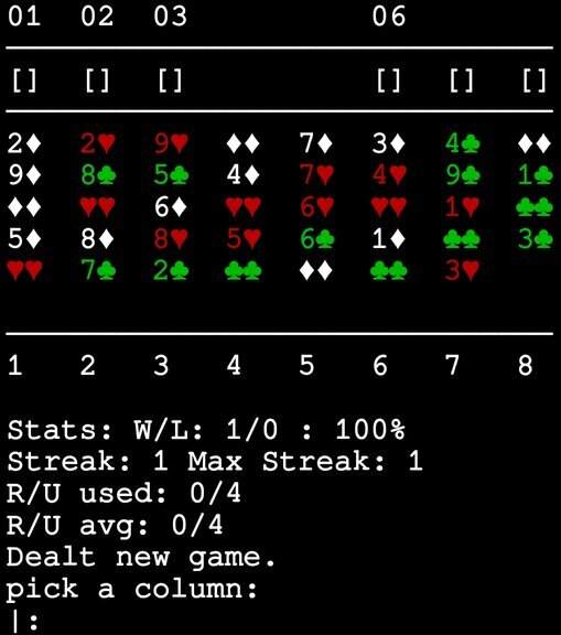A newly dealt game